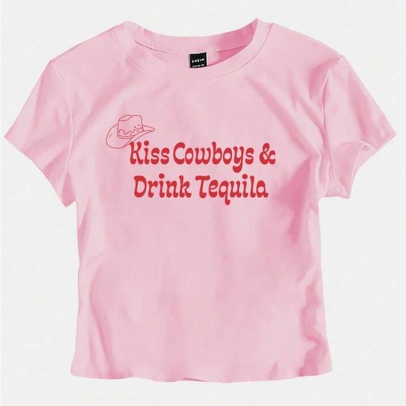 Kiss cowboys & Drink Tequila tee - Picture 2 of 3